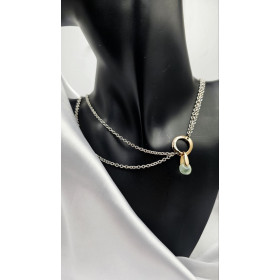 Кольє із білого золота з пренітом 4,300 ct